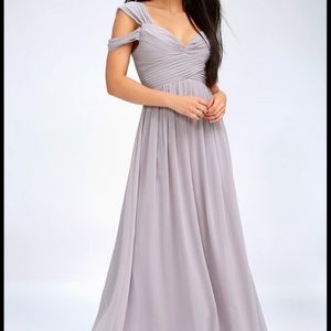 Dove Grey Lulus maxi dress